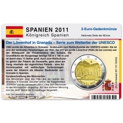 M�nzkarte f�r 2-Euro Gedenkm�nze Spanien 2011