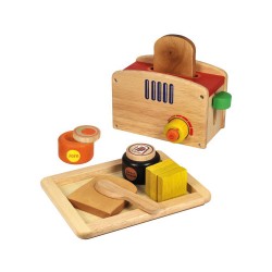 Holzspielzeug Toaster-Set f�r die Kinderk�che 11-teilig