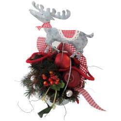 Weihnachtsgesteck im Zink-Eimer