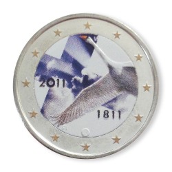 Farbige 2 Euro Sonderm�nze Finnland 2011 - 200 Jahre Finnische Nationalbank pfr.