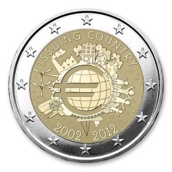 21 x 2 Euro Gedenkm�nzen-Serie 2012 - 10 Jahre Euro Bargeld pfr. lose