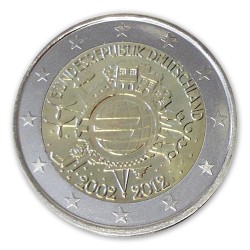 2 Euro Gedenkm�nze Deutschland 2012 J - 10 Jahre Euro Bargeld pfr. lose
