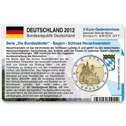 M�nzkarte f�r 2-Euro Gedenkm�nze Deutschland J 2012
