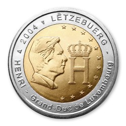 2 Euro Gedenkm�nze Luxemburg 2004 - Monogramm Henri pfr.