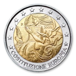 2 Euro Gedenkm�nze Italien 2005 - 1. Jahrestag EU Verfassung pfr.