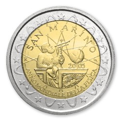 2 Euro Gedenkm�nze San Marino 2005 - Jahr der Physik pfr. im Blister