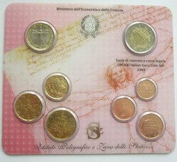 Kursm�nzensatz Italien 2005 - stempelglanz