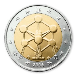 2 Euro Gedenkm�nze Belgien 2006 - Atomium Br�ssel pfr.