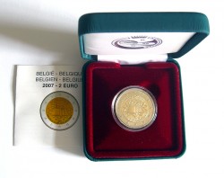 2 Euro Gedenkm�nze Belgien 2007 - 50 Jahre R�mische Vertr�ge PP im Etui
