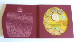 Offizieller Euro Kursm�nzensatz San Marino 2007  , mit 5 EUR Gedenkm�nze