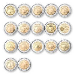 17x2 Euro M�nzen-Serie 2007 - 50 Jahre R�mische Vertr�ge pfr.