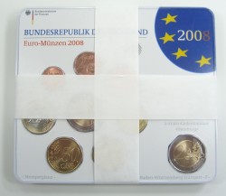 Kursm�nzensatz Deutschland 2008 -A-J,  stempelglanz