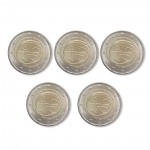 5x2 Euro Gedenkm�nzen Deutschland 2009 A-J - 10 Jahre WWU pfr. lose
