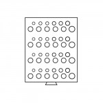 M�nzbox f�r 4 DM-M�nzs�tze (40 M�nzen) 16,5-29 mm �, rauchfarben