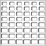 M�nztableau mit 48 eckigen F�chern f�r 6 Euro-Kursm�nzens�tze, blau 2er-Pack