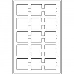 M�nztableau mit 15 F�chern f�r M�nzr�hmchen bis 50x50 mm, blau 2er-Pack