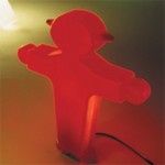 Lampenmann Steher rot