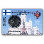 2 EUR limitierte Info-Coincard Finnland 2007 - Unabh�ngigkeit pfr.