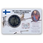 2 EUR limitierte Info-Coincard Finnland 2010 - 150 Jahre finnische  W�hrung  pfr.