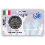 2 EUR limitierte Info-Coincard Italien 2008 - 60 Jahre EU pfr.