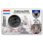2 EUR limitierte Info-Coincard Luxemburg 2008 - Schloss von Berg pfr.