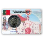 2 EUR limitierte Info-Coincard Portugal 2010 - 100 Jahre Republik pfr.