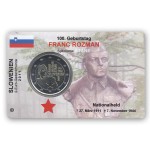 2 EUR limitierte Info-Coincard Slowenien 2011 - 100. Geburtstag Franc Rozman pfr.