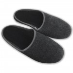 Filzpantoffeln in anthrazit mit Filzsohle Gr��e 43/44