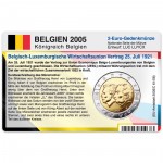 M�nzkarte f�r 2-Euro Gedenkm�nze Belgien 2005