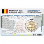 M�nzkarte f�r 2-Euro Gemeinschaftsm�nze Belgien 2007