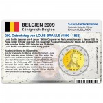 M�nzkarte f�r 2-Euro Gedenkm�nze Belgien 2009