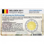M�nzkarte f�r 2-Euro Gedenkm�nze Belgien 2011