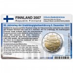 M�nzkarte f�r 2-Euro Gedenkm�nze Finnland 2007