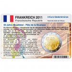 M�nzkarte f�r 2-Euro Gedenkm�nze Frankreich 2011