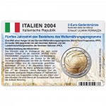 M�nzkarte f�r 2-Euro Gedenkm�nze Italien 2004