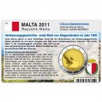 M�nzkarte f�r 2-Euro Gedenkm�nze Malta 2011