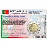 M�nzkarte f�r 2-Euro Gedenkm�nze Portugal 2010