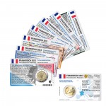 Set - alle M�nzkarten Frankreich f�r 2-Euro Gedenkm�nzen