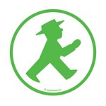 Aufkleber Wegweiser Geher - Ampelmann