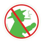 Aufkleber Wegweiser Rauchen verboten - Geher