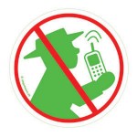 Aufkleber Wegweiser Handyverbot - Geher