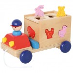 Steckspiel Sortierwagen Nachziehauto - Tiere