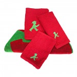 Gro�es Handtuch-Set Handt�cher, Waschhandschuh und Badetuch Rot mit Ampelmann Geher