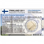 M�nzkarte f�r 2-Euro Gedenkm�nze Finnland 2011