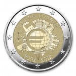 21 x 2 Euro Gedenkm�nzen-Serie 2012 - 10 Jahre Euro Bargeld pfr. lose