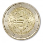 2 Euro Gedenkm�nze Frankreich 2012 - 10 Jahre Euro Bargeld pfr. lose