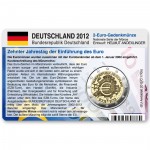 M�nzkarte f�r 2-Euro Gemeinschaftsm�nze Deutschland J 2012