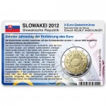 M�nzkarte f�r 2-Euro Gemeinschaftsm�nze Slowakei 2012