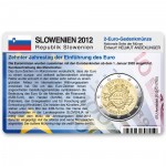 M�nzkarte f�r 2-Euro Gemeinschaftsm�nze Slowenien 2012