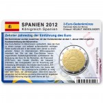 M�nzkarte f�r 2-Euro Gemeinschaftsm�nze Spanien 2012